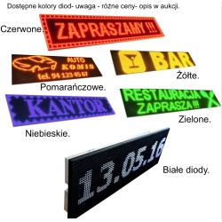 Dostępne kolory diod- różne ceny -opis w aukcji.