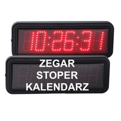 Zegar led, stoper, data. Wodoszczelny IP66. Pilot ZB10R-6