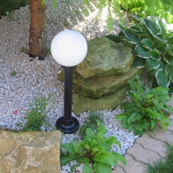 Lampa ogrodowa Globo wys.80 cm-z kloszem mlecznym 