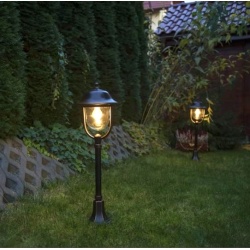 Lampa ogrodowa czrana  wys. 87 cm Seria princis. Aluminium.
